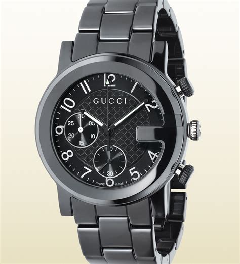 gucci watch mens black|Gucci wrist watch for men.